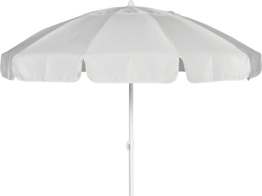 Solart Folding Beach Umbrella Diameter 2m with Air Duct White Polyester