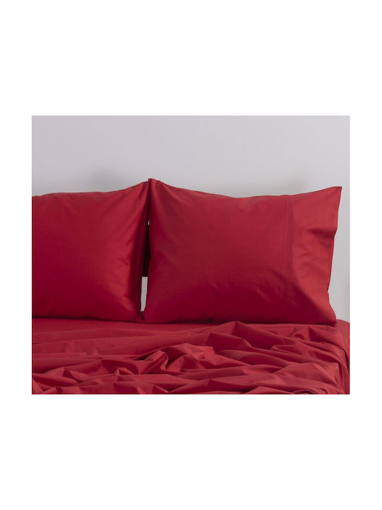 Nef-Nef Homeware Basic Σετ Μαξιλαροθήκες με Φάσα 52x72εκ. 1173 Red
