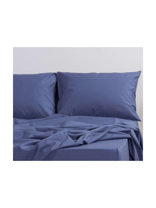 Nef-Nef Homeware Basic Kissenbezug-Set mit Umschlagumschlag Indigo 52x72cm.