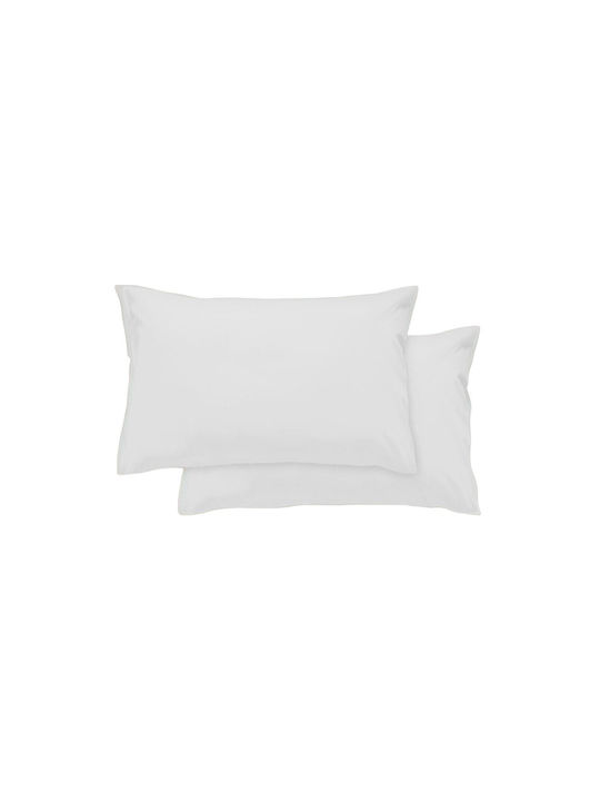 SpitiBazaar Σετ Μαξιλαροθήκες Λευκές 50x70εκ.