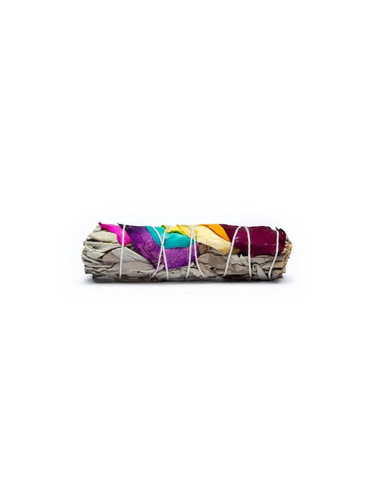 White Sage Smudge 7 Chakra Stick Ραβδί Θυμιάματος Λευκό Φασκόμηλο Ροδοπέταλα