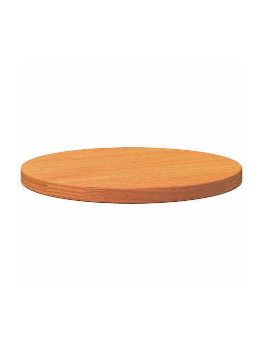 vidaXL Rund Tischoberfläche aus Massivholz Brown 40x40x2.5cm 847125 1Stück