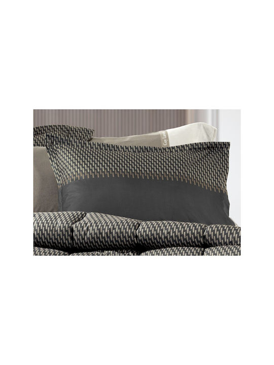 Guy Laroche Dallas Σετ Μαξιλαροθήκες Oxford Choco 50x70εκ.