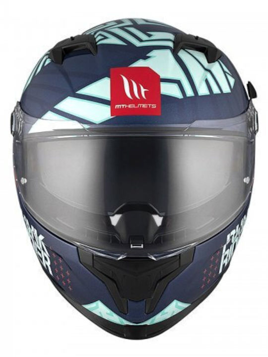 MT Braker SV Black/Blue Matt Motorcycle Helmet Full Face ECE 22.06 1650gr