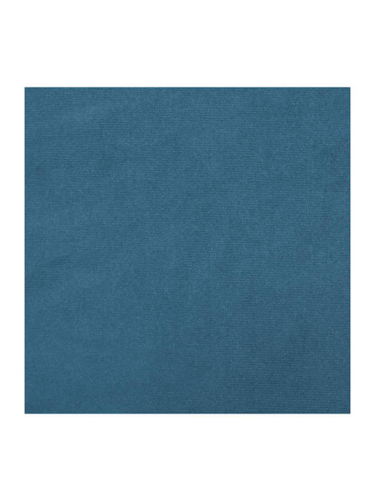 Sessel mit Fußhocker Samt Blue 92x77x80cm