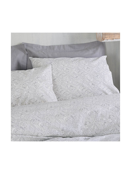 Rythmos Amara Pillowcase Set with Envelope Cover 08 Grey 50x70cm.