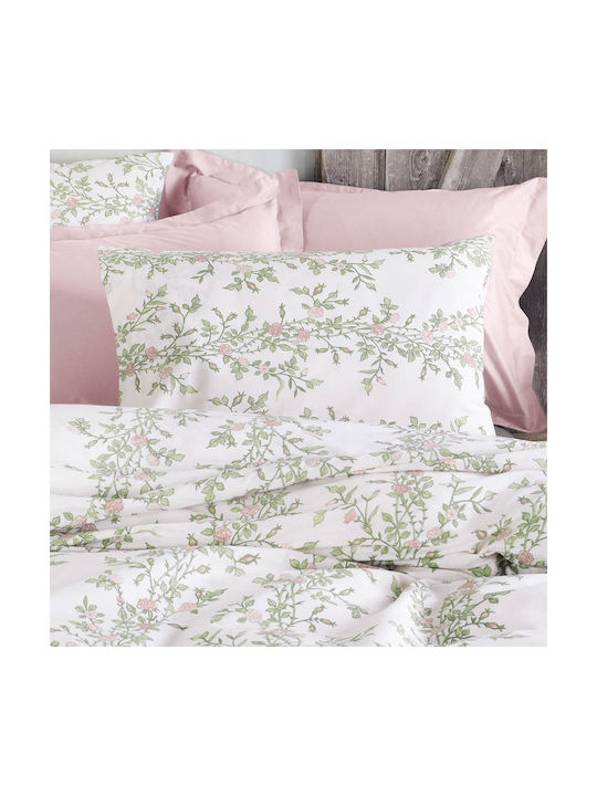 Rythmos Talia Pillowcase Set with Envelope Cover Pink 50x70cm.
