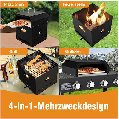 Costway Pizza Oven LPG 36x33.5x43.5cm Black