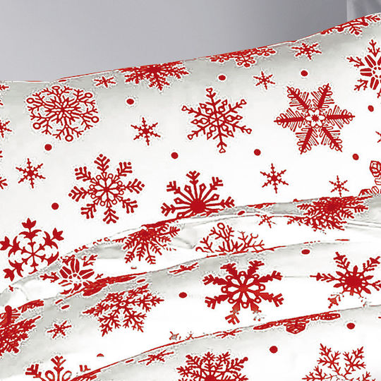 Dimcol Snowflake with Envelope Cover 462 White-Red 50x70cm 33311647034