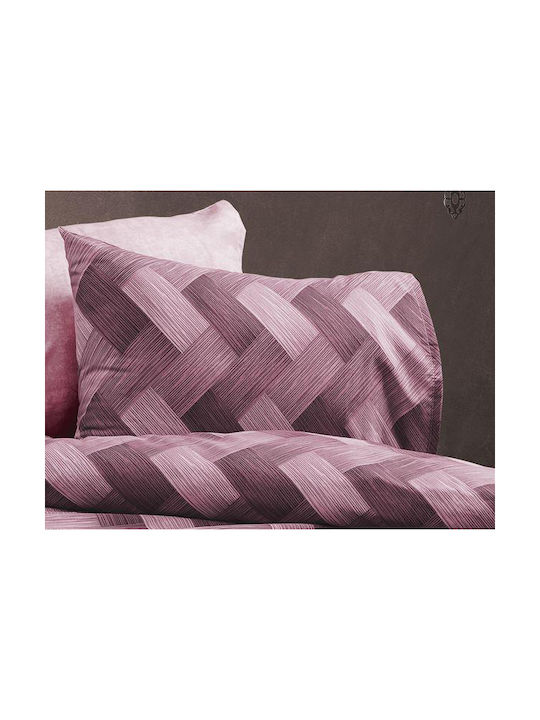 Dimcol Alcmene Pillowcase with Envelope Cover 453 Mauve 50x70cm.