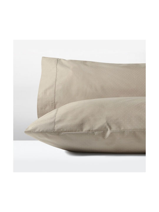 Cannon Imperial Πουά Σετ Μαξιλαροθήκες με Φάσα Linen 52x78εκ.
