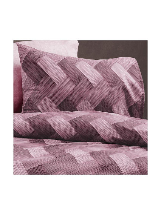 Dimcol Alcmene Pillowcase with Envelope Cover 453 Mauve 50x70cm.