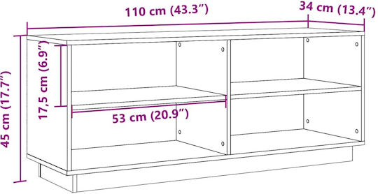 Обувна рафт 110x34x45см