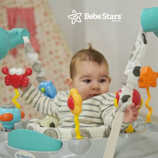 Bebe Stars Baby Jumper Sea Animals με Ήχους για 6+ Μηνών Steel Grey