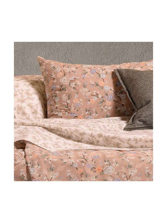 Melinen Amy Set Pillowcases with Envelope Cover Beige 50x70cm