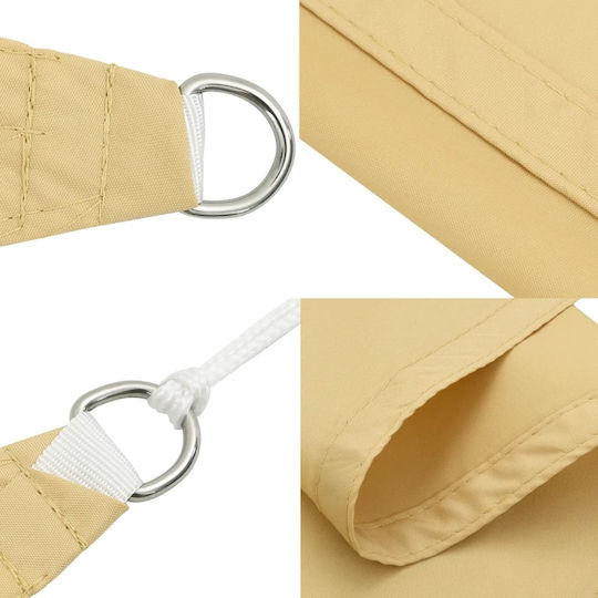 vidaXL Rectangular Shade Sail Beige with PU Coating 3x6m