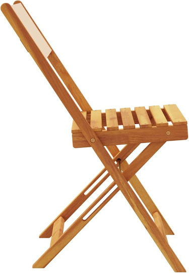Outdoor-Stuhl Hölzernes Cream 2Stück 38x32.5x81εκ.