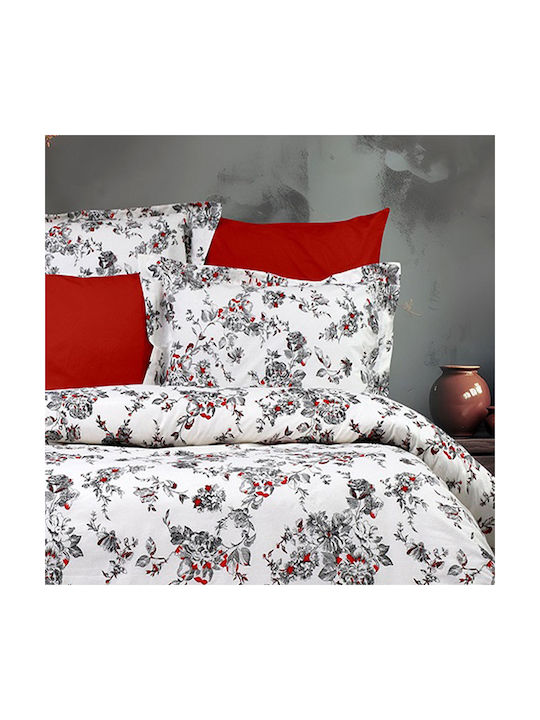 SB Home Pillowcase Set with Envelope Cover Red 50x70cm.