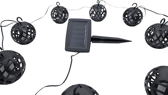 Uncle George Hanging Solar Light Garland Warm White with Photocell IP65