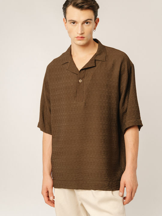 Edward Jeans Men's Blouse Polo Brown