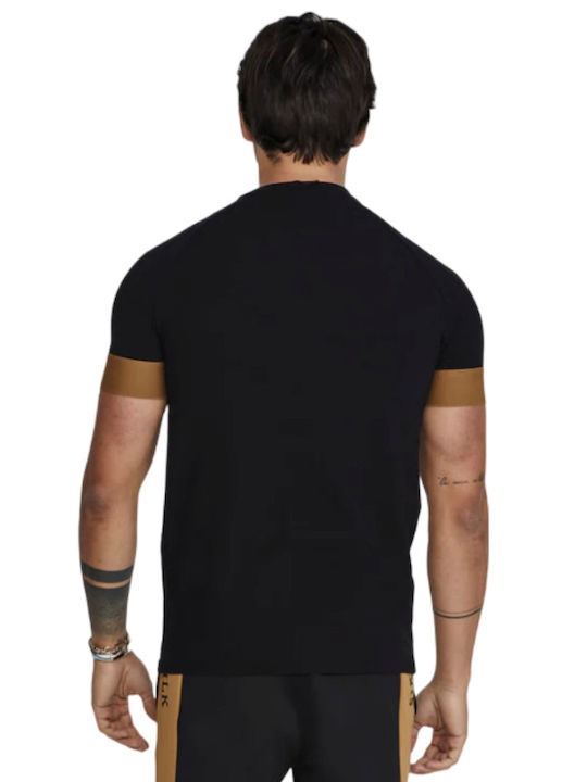 Sik Silk Herren Sport T-Shirt Kurzarm Black