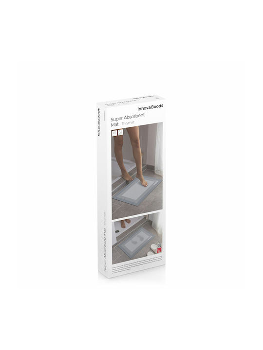 InnovaGoods Rutschfest Badematte Synthetisch,Polyester/Cotton/Leather Rechteckig Thrymat V0103817 Gray 40x60cm