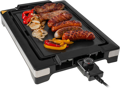 Adler Tabletop Electric Grill Smooth Plate 3000W with Adjustable Thermostat 36.5cmx24cmcm