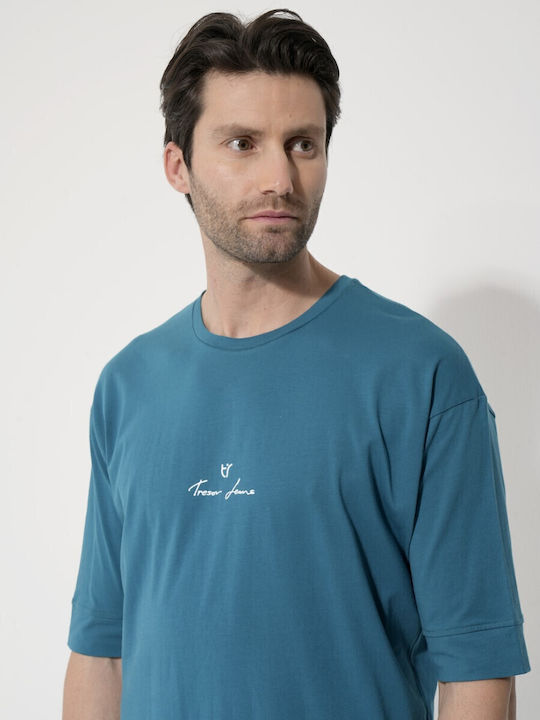 T-shirt Πετρόλ