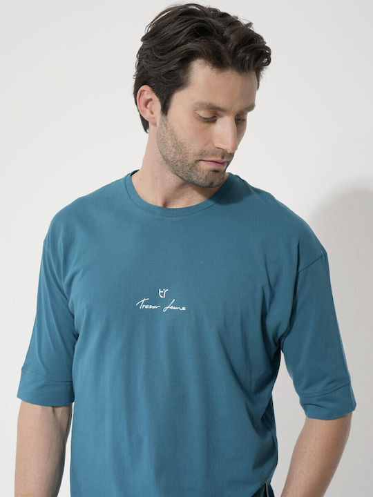 T-shirt Πετρόλ
