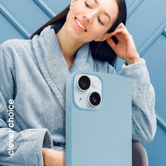 Crong Color Back Cover Silicone Blue (iPhone 15)
