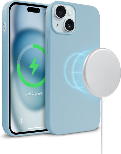 Crong Color Back Cover Silicone Blue (iPhone 15)