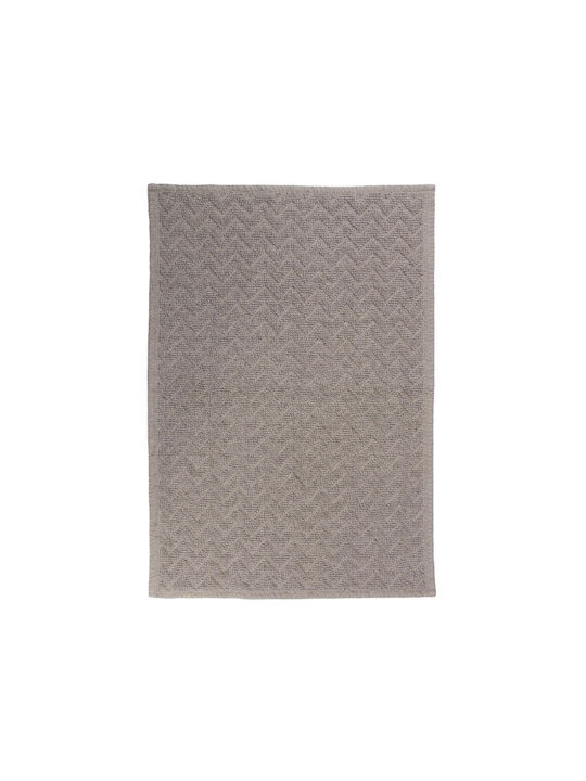 Dimitracas Badematte Baumwolle Rechteckig Zig Zag 05576.003 Braun 50x80cm