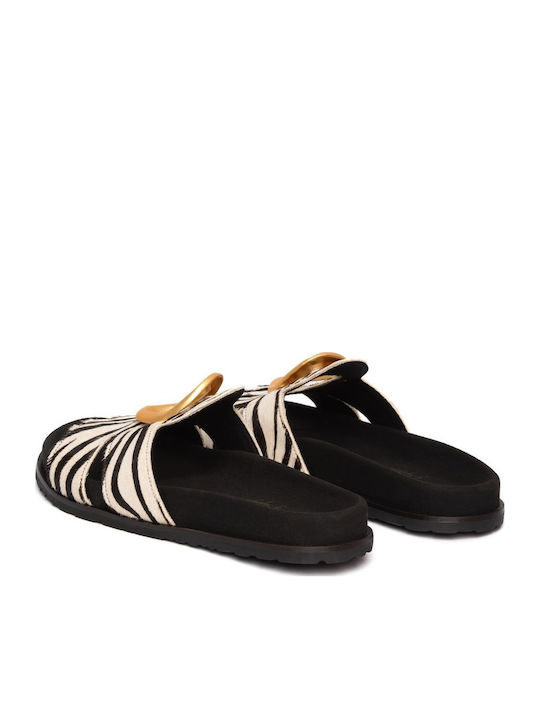 Women's Flat Sandals in Beige Color
