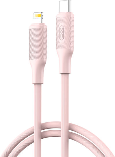 XO Nb-q265a USB-C to Lightning Cable 27W Pink 1m