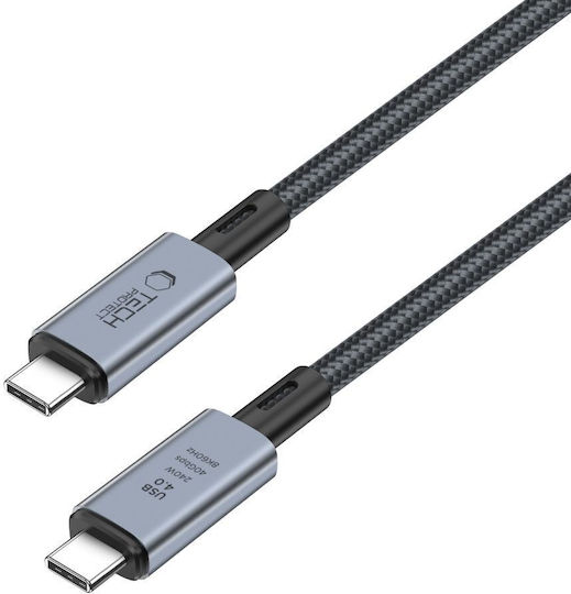 Tech-Protect Ultraboost USB 4 Video Cable USB-C Male - USB-C 240W PD Grey 2m