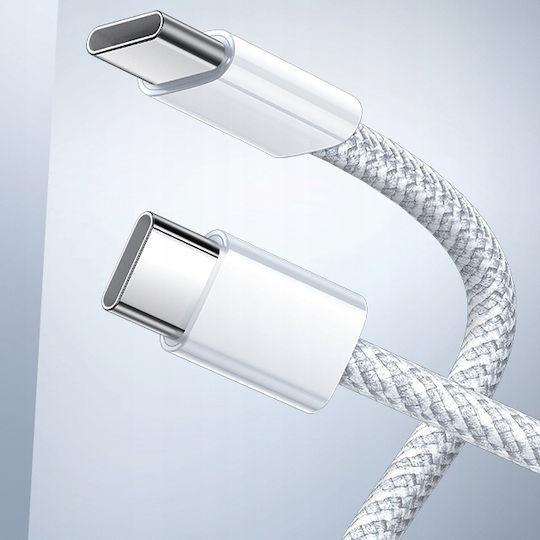Mcdodo USB 2.0 Cable USB-C male - USB-C 60W PD Λευκό 1m CA-5690
