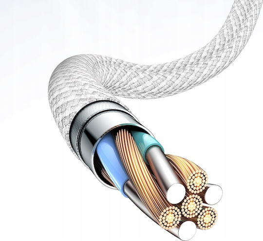 Mcdodo USB 2.0 Cable USB-C male - USB-C 60W PD Λευκό 1m CA-5690