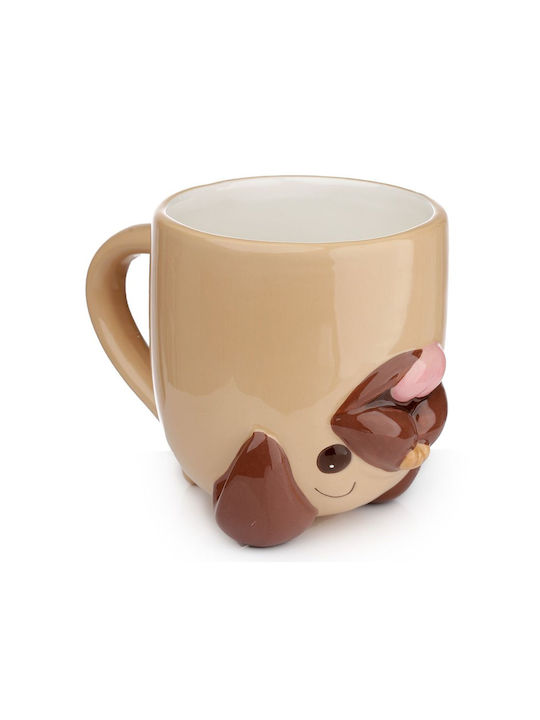 Puckator Upside Down Becher Keramik Beige 550ml