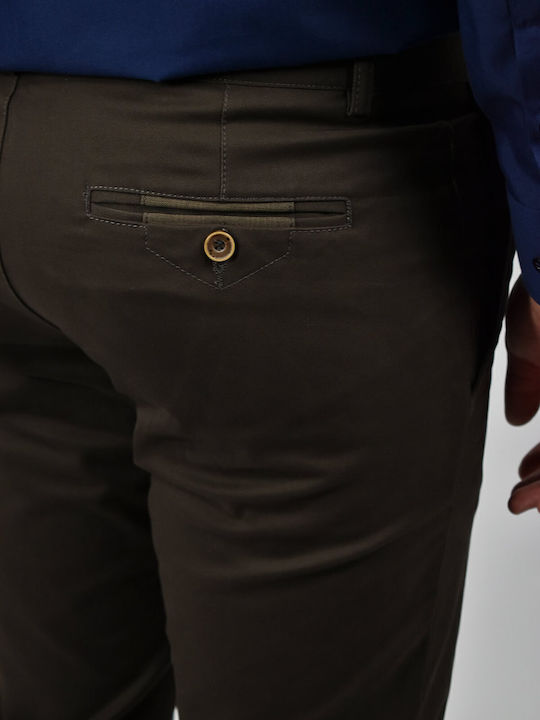Pantaloni Chino cu Croială Slim Brown
