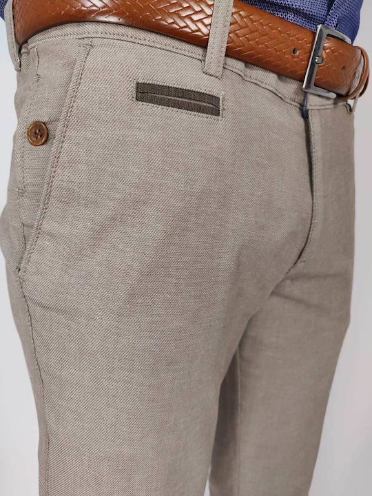Ανδρικό Παντελόνι Chino Slim Fit Μπεζ