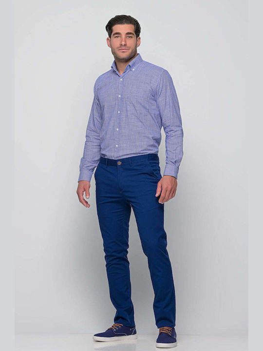 NYT Herrenhose Chino in Slim Passform Blue Light