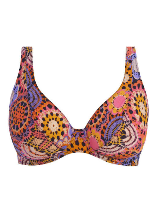 Padded Underwire Bikini Bra Santiago Nights with Adjustable Straps Multicolor