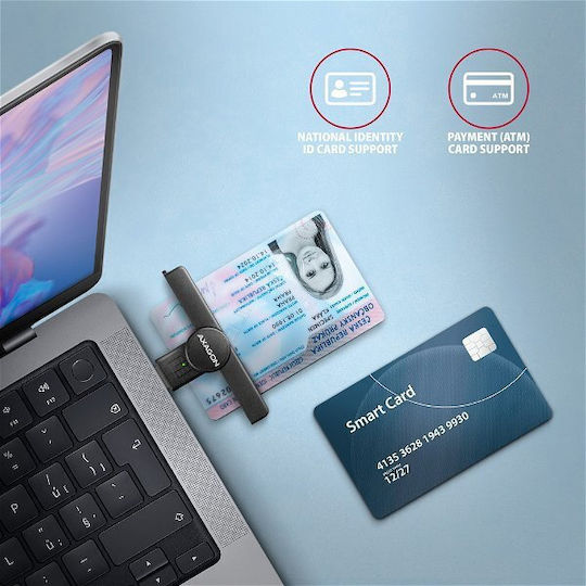 Axagon Pocketreader Usb-a Id Card Reader