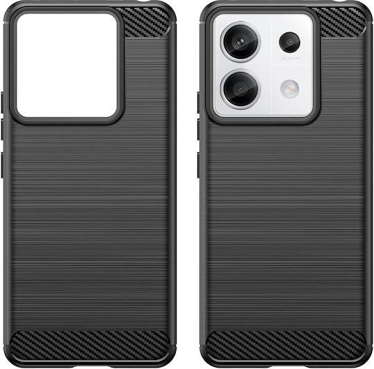 Techsuit Carbon Back Cover Σιλικόνης Μαύρο (Redmi 13C 4G / Poco C65 4G)