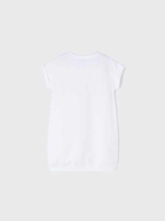 Mayoral Kids Dress Short Sleeve White