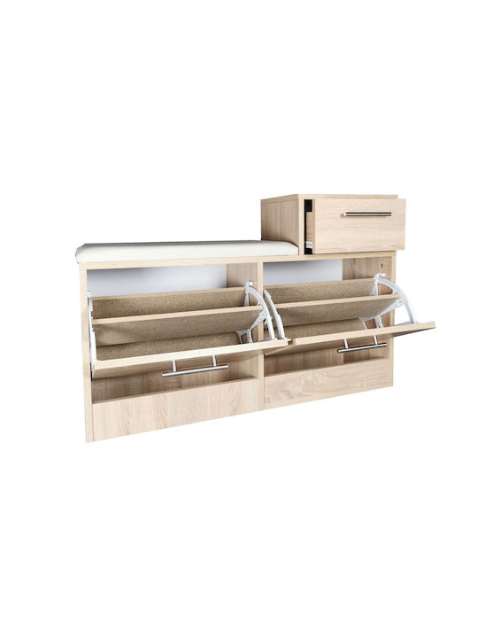Wooden Shoe Organizer Beige 94.5x31x56.5cm