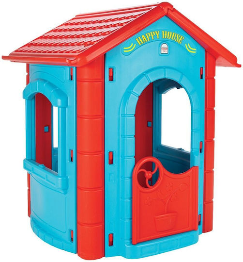 Pilsan Plastic Kids Playhouse Light Blue Happy 112x104.5x131cm
