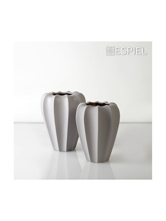 Espiel Decorative Vase Gray 18x22.5x22.5cm