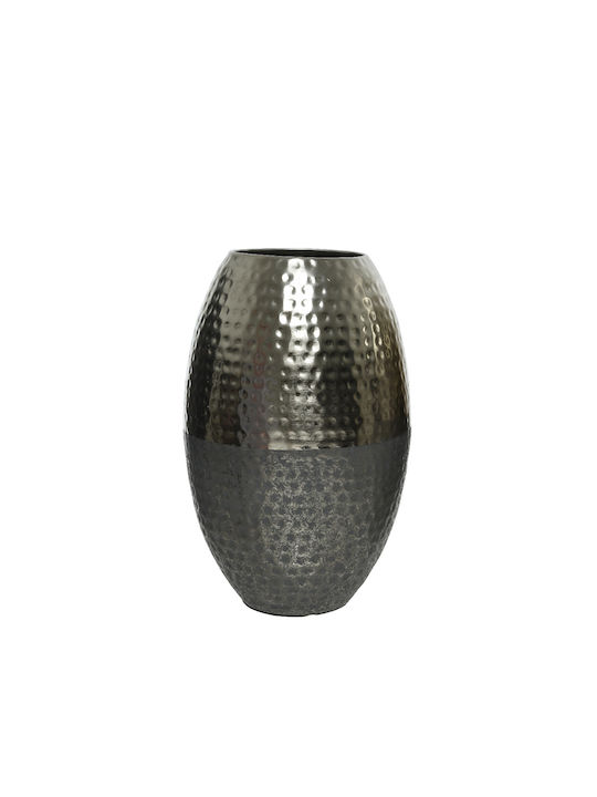 Kaemingk Metallic Vase Ασημί 17x17x29cm