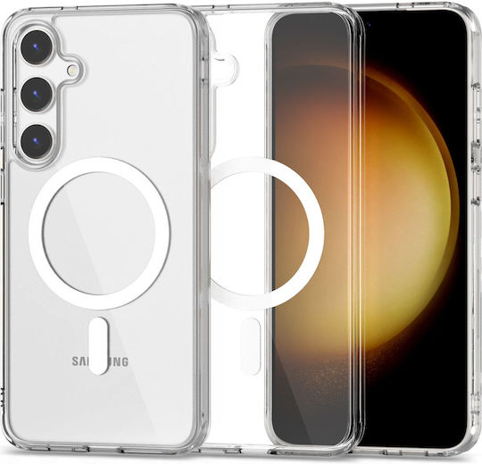 Techsuit Magsafe Pro Umschlag Rückseite Kunststoff / Silikon Transparent (Galaxy S24+)